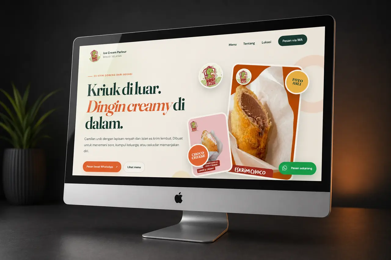 Mockup iMac RRR Ice Cream Parlour